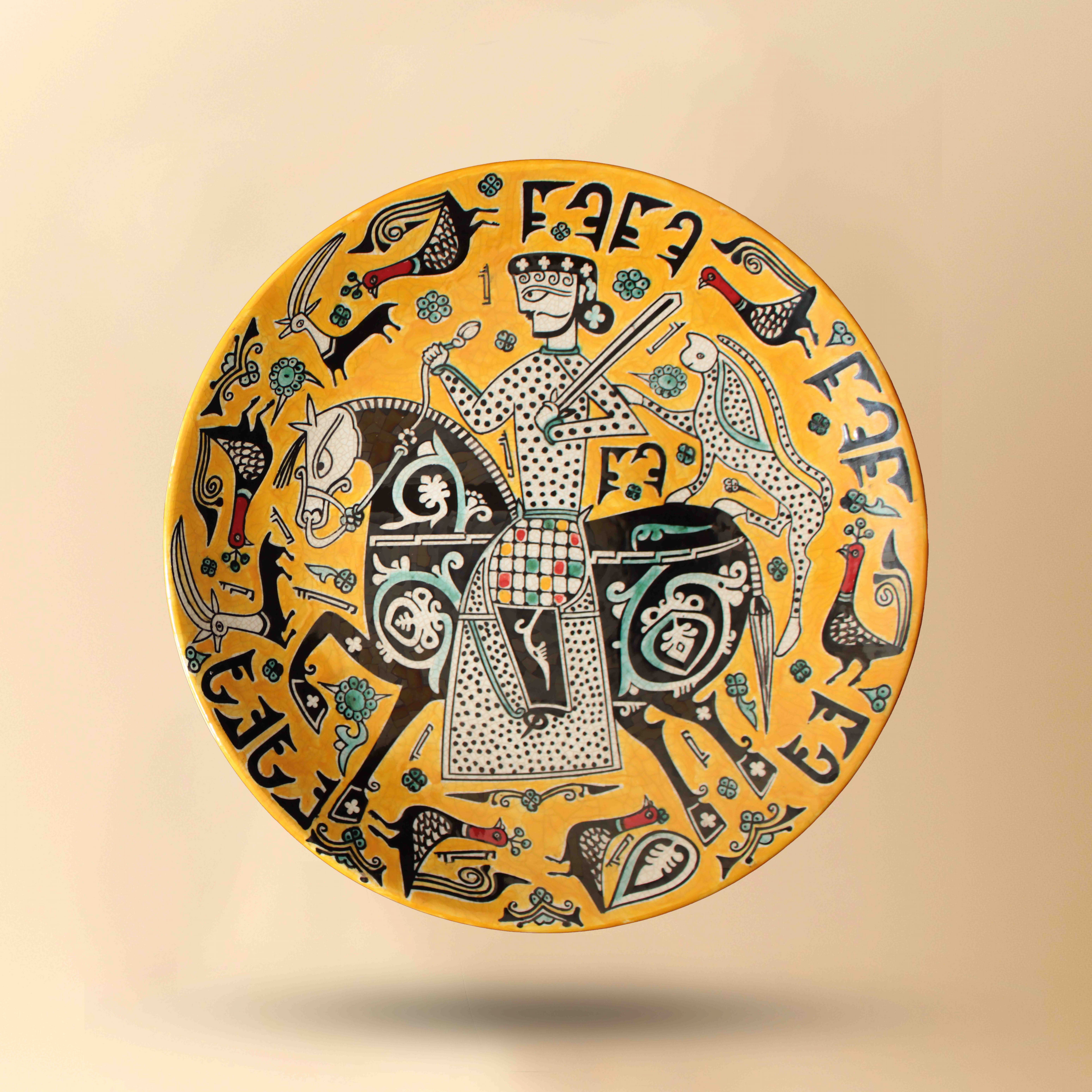 persian horsman plate